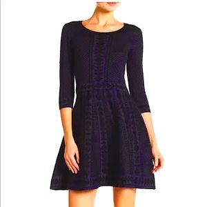 Nina Leonard Royal Blue/Black Church Dress